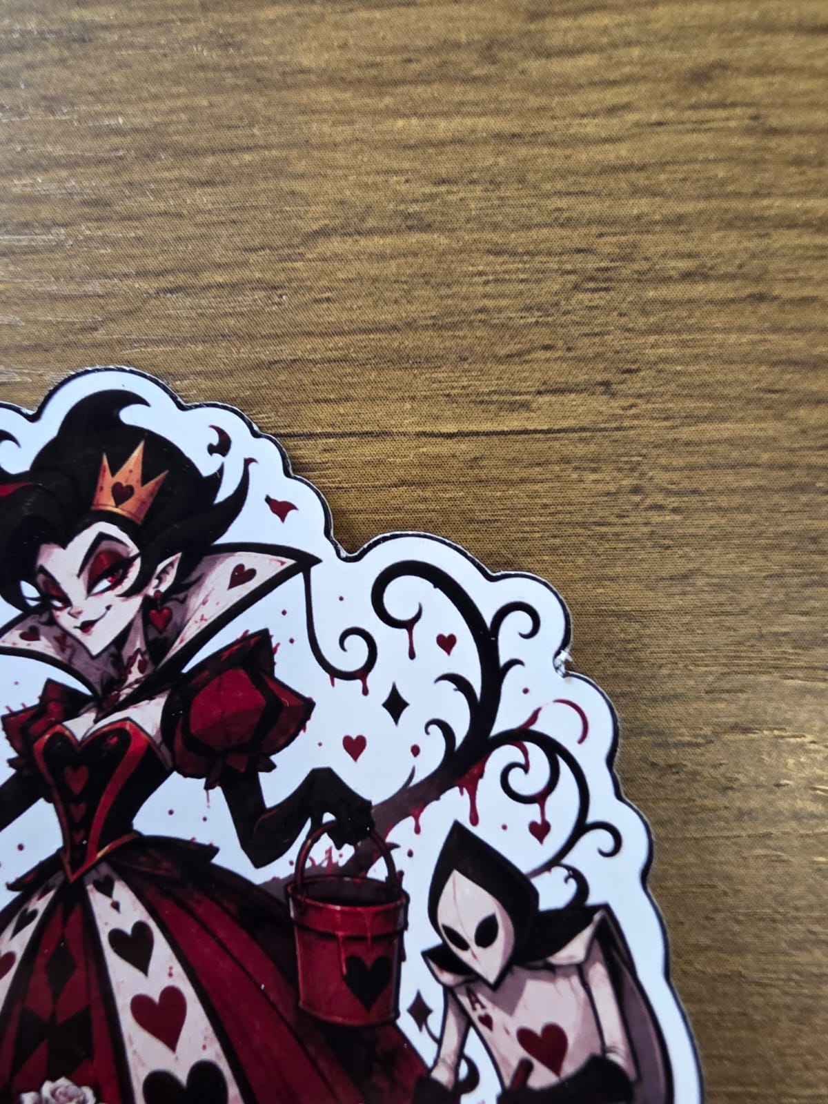 Alice in Wonderland Inspired Queen of Hearts Painting Roses Glossy Die Cut Sticker | 2 Sizes Available