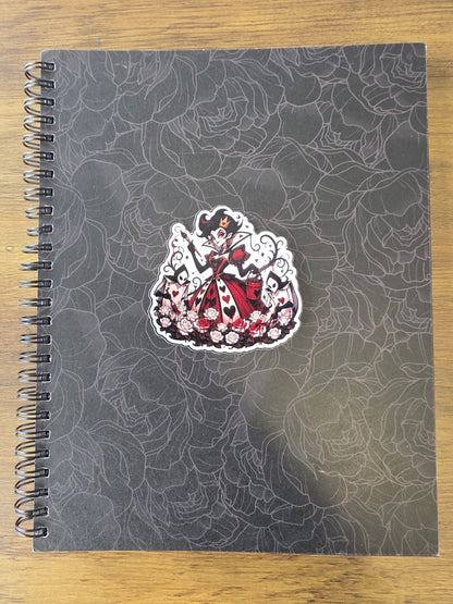 Alice in Wonderland Inspired Queen of Hearts Painting Roses Glossy Die Cut Sticker | 2 Sizes Available