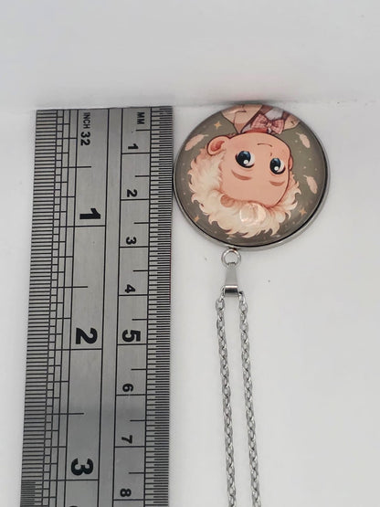 Good Omens Inspired Aziraphale 30mm Pendant Stainless Steel 20 Inch Necklace