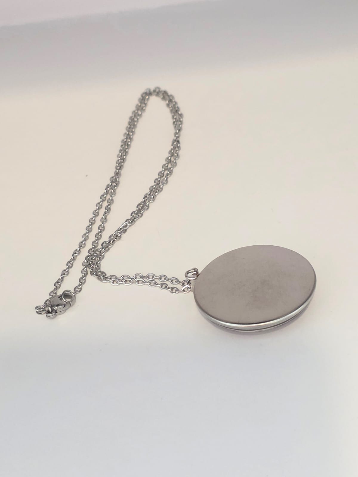 Good Omens Inspired Crowley 30mm Pendant Stainless Steel 20 Inch Necklace