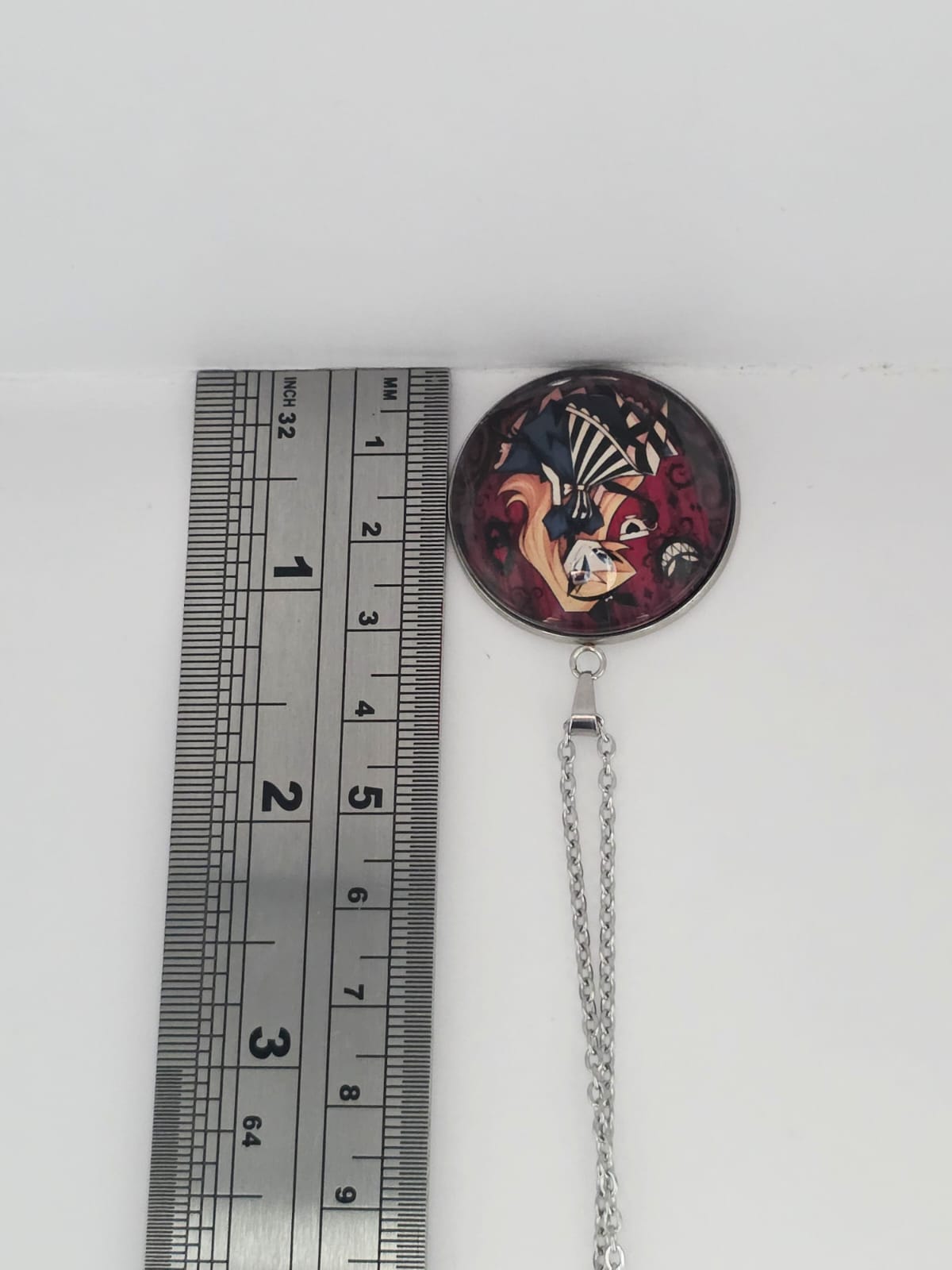 Alice in Wonderland Inspired Alice 30mm Pendant Stainless Steel 20 Inch Necklace
