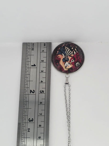 Alice in Wonderland Inspired Alice 30mm Pendant Stainless Steel 20 Inch Necklace