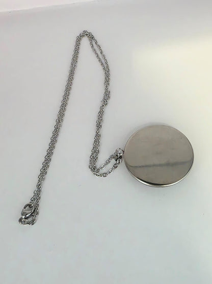 Alice in Wonderland Inspired Alice 30mm Pendant Stainless Steel 20 Inch Necklace