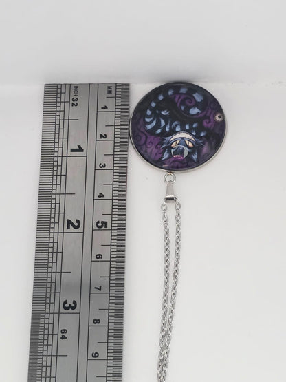 Alice in Wonderland Inspired Cheshire Cat 30mm Pendant Stainless Steel 20 Inch Necklace