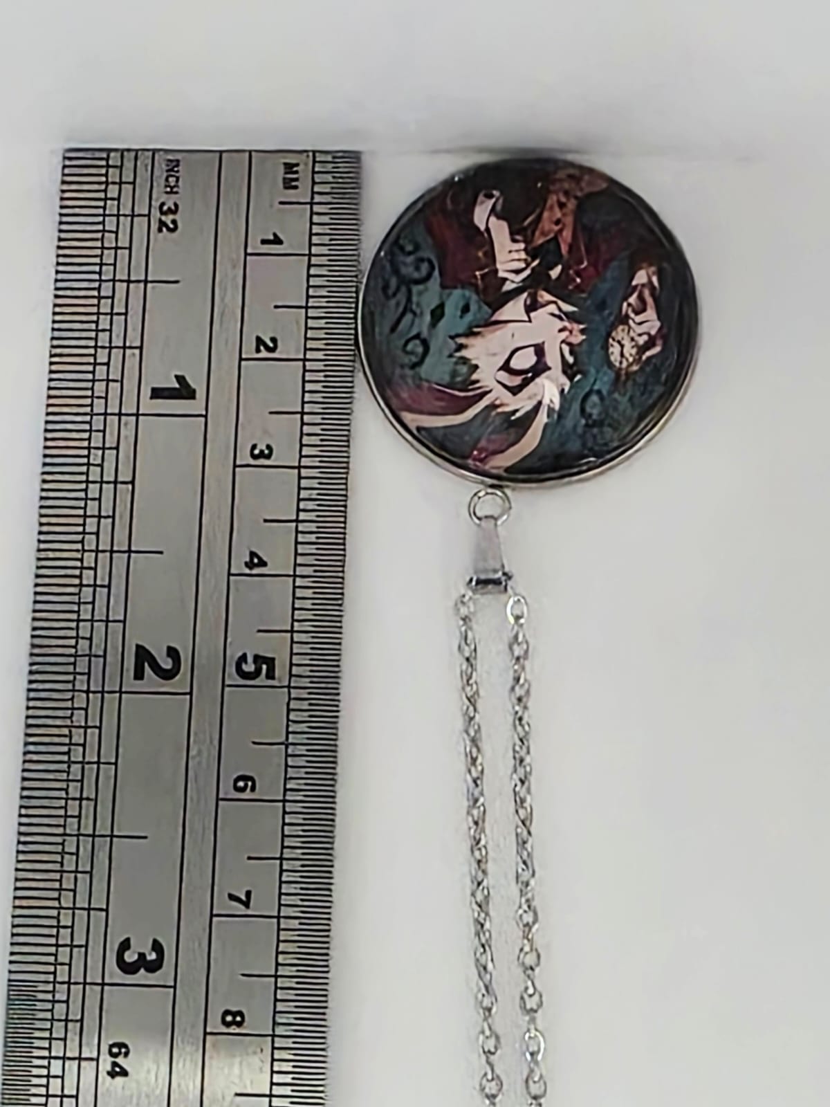 Alice in Wonderland Inspired White Rabbit 30mm Pendant Stainless Steel 20 Inch Necklace
