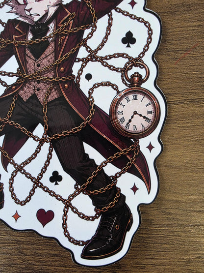 Alice in Wonderland Inspired White Rabbit Glossy Die Cut Sticker | 2 Sizes Available