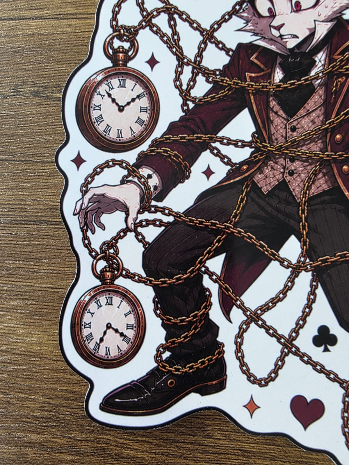 Alice in Wonderland Inspired White Rabbit Glossy Die Cut Sticker | 2 Sizes Available