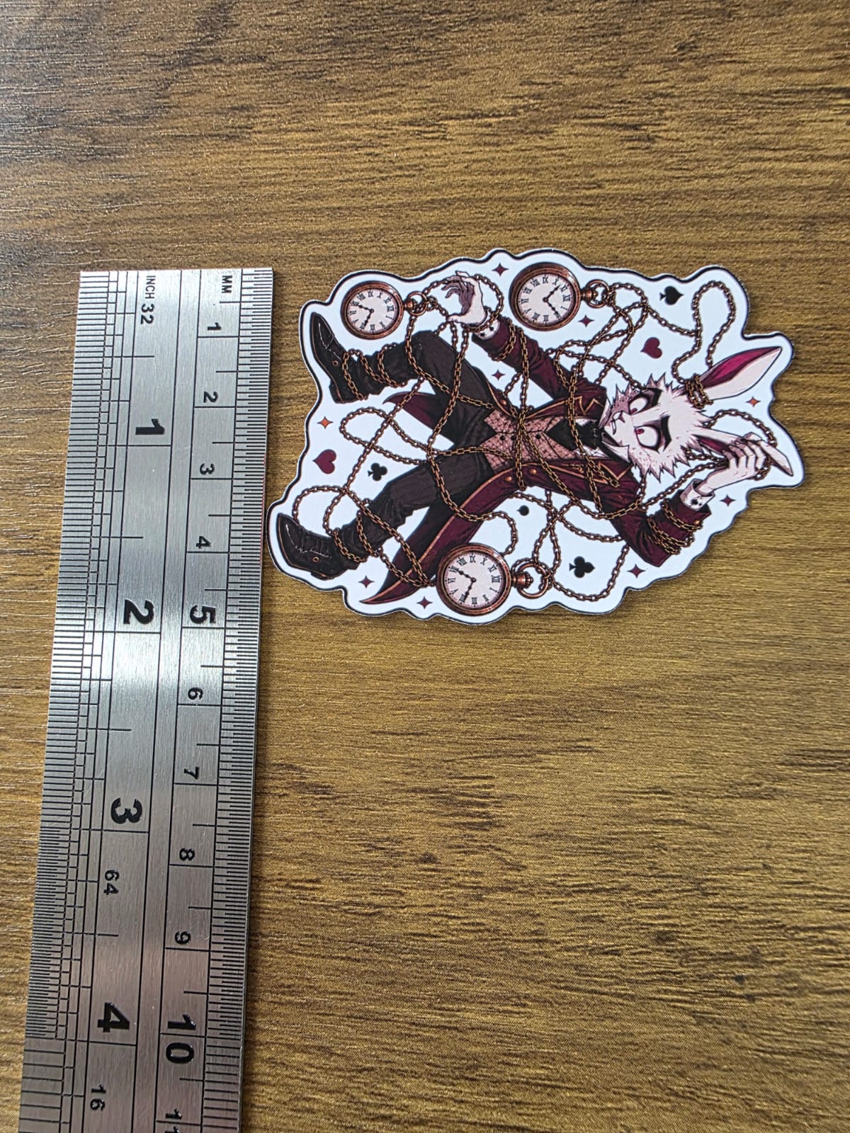 Alice in Wonderland Inspired White Rabbit Glossy Die Cut Sticker | 2 Sizes Available