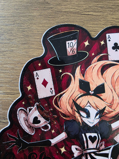 Alice in Wonderland Inspired Alice Falling Glossy Die Cut Sticker | 2 Sizes Available
