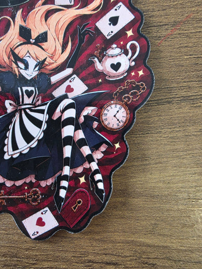Alice in Wonderland Inspired Alice Falling Glossy Die Cut Sticker | 2 Sizes Available