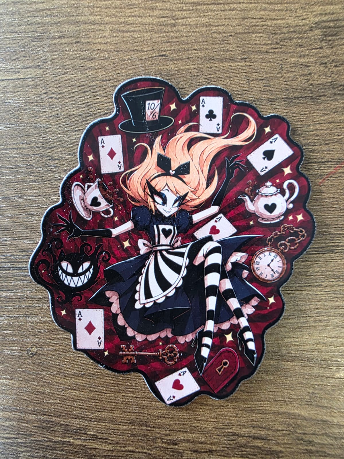 Alice in Wonderland Inspired Alice Falling Glossy Die Cut Sticker | 2 Sizes Available
