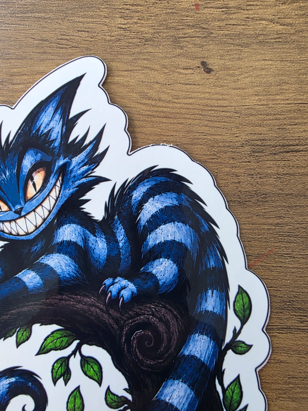 Alice in Wonderland Inspired Hellverse Cheshire Cat Glossy Die Cut Sticker | 2 Sizes Available