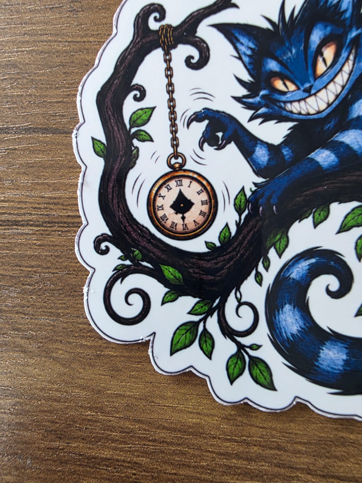 Alice in Wonderland Inspired Hellverse Cheshire Cat Glossy Die Cut Sticker | 2 Sizes Available