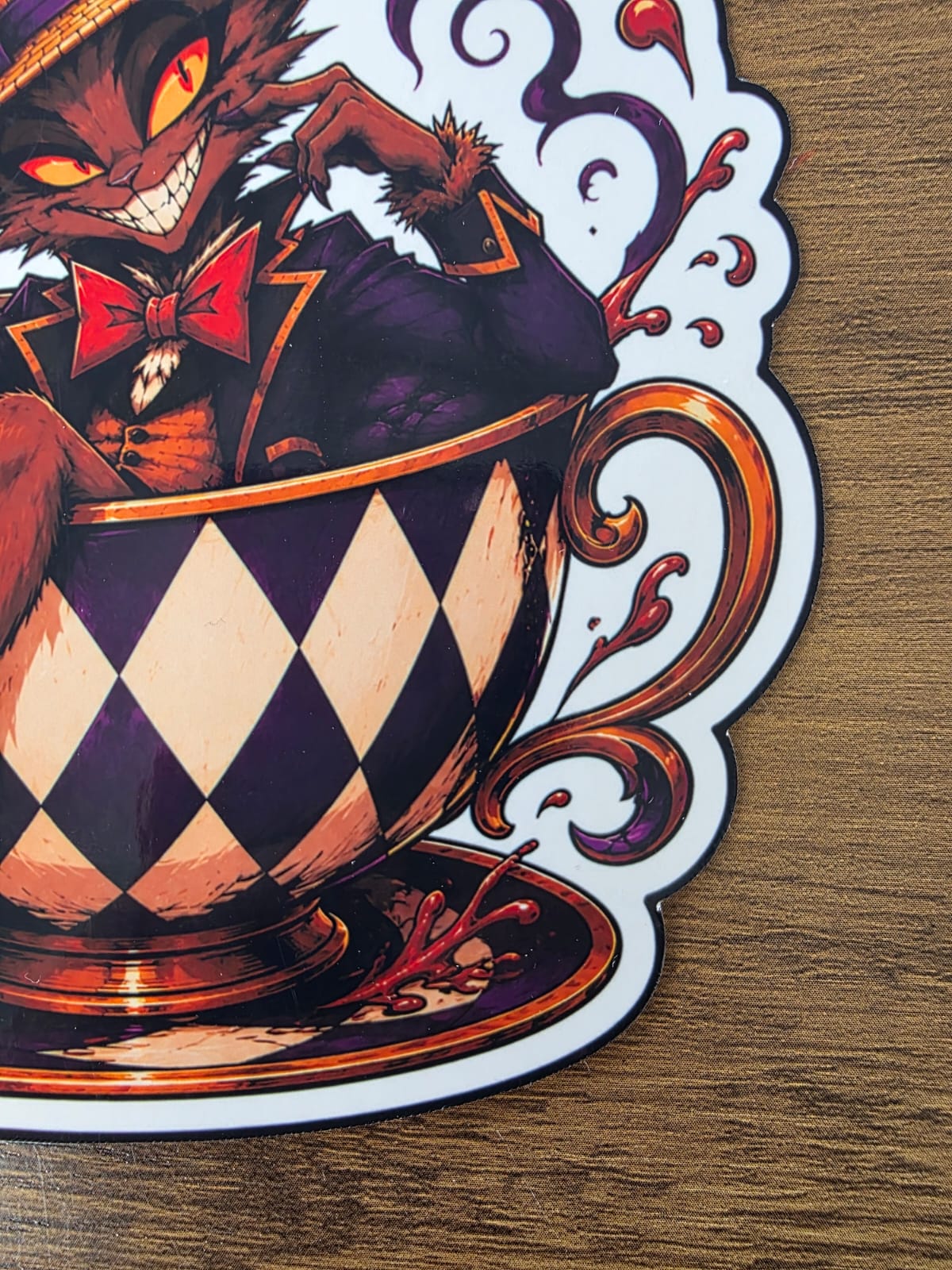 Alice in Wonderland Inspired Hellverse March Hare Glossy Die Cut Sticker | 2 Sizes Available