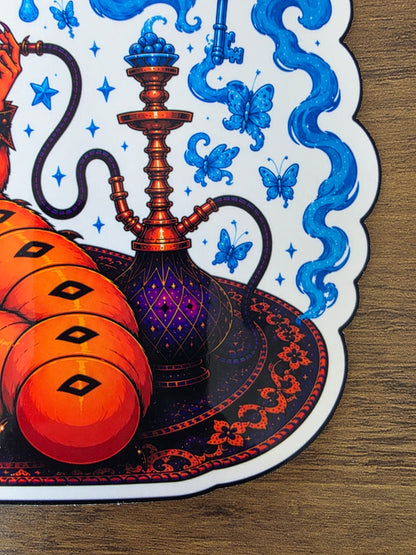 Alice in Wonderland Inspired Hellverse Caterpillar Glossy Die Cut Sticker | 2 Sizes Available