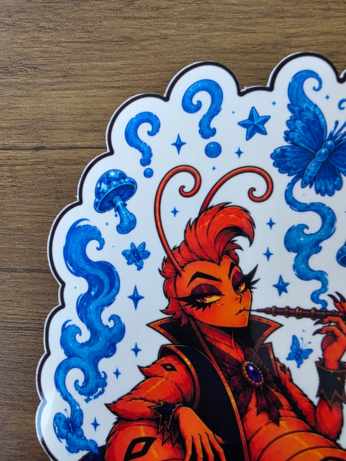 Alice in Wonderland Inspired Hellverse Caterpillar Glossy Die Cut Sticker | 2 Sizes Available