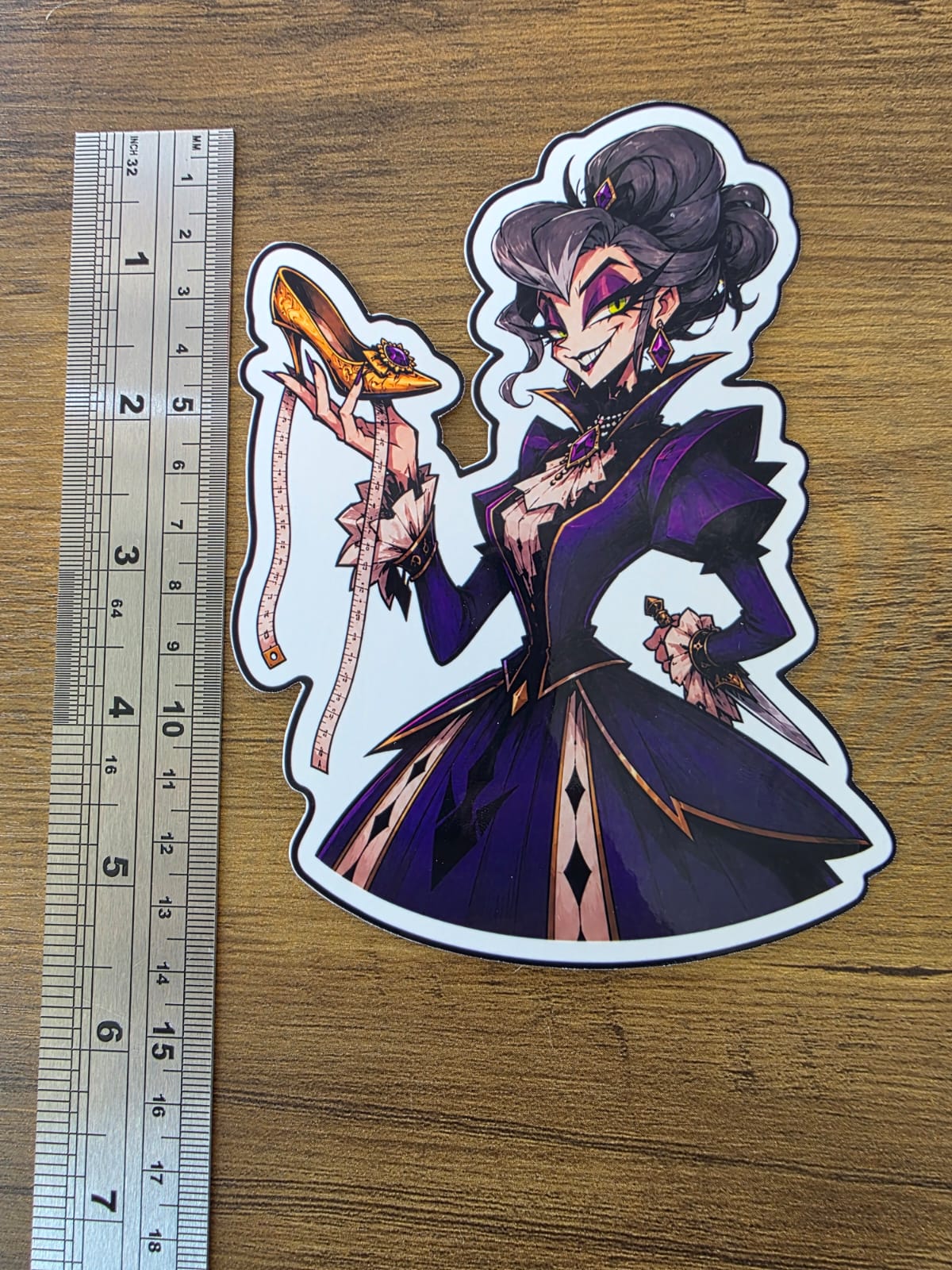 Cinderella Inspired Evil Step Mother Hellverse Glossy Vinyl Die Cut Sticker | 2 Sizes Available
