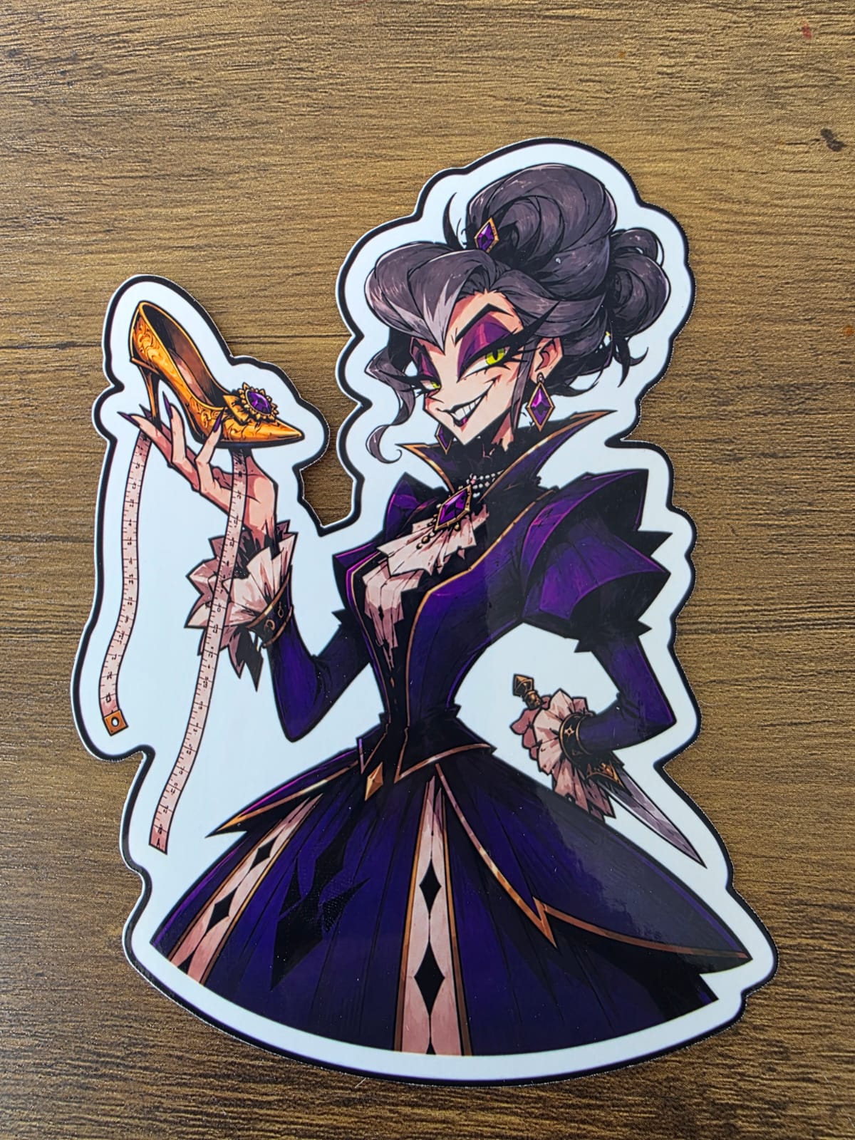 Cinderella Inspired Evil Step Mother Hellverse Glossy Vinyl Die Cut Sticker | 2 Sizes Available