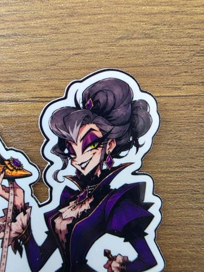 Cinderella Inspired Evil Step Mother Hellverse Glossy Vinyl Die Cut Sticker | 2 Sizes Available