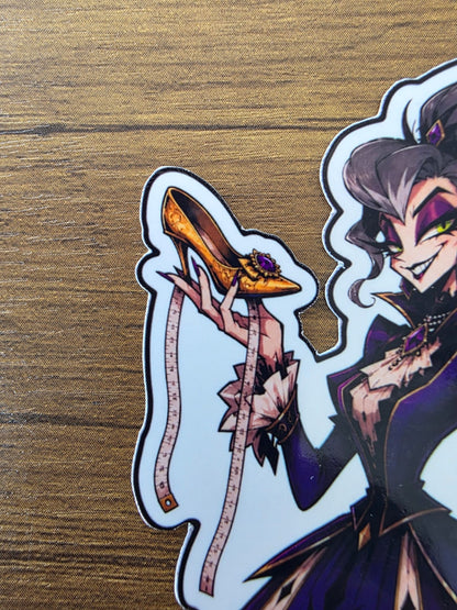 Cinderella Inspired Evil Step Mother Hellverse Glossy Vinyl Die Cut Sticker | 2 Sizes Available