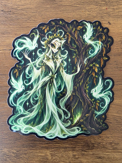 Cinderella Inspired Spirit of the Mother (Hazel Tree) Hellverse Glossy Vinyl Die Cut Sticker | 2 Sizes Available
