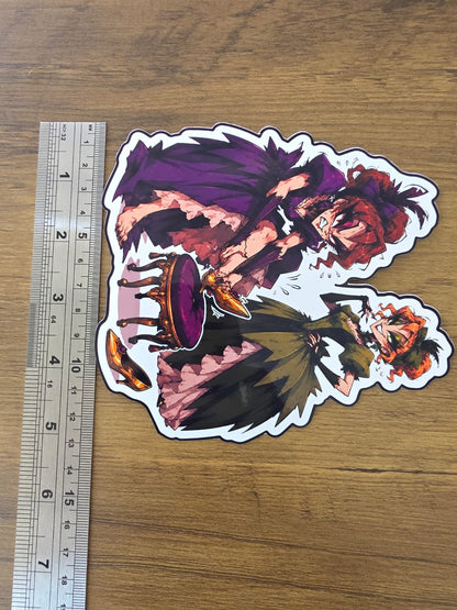 Cinderella Inspired Step Sisters Hellverse Glossy Vinyl Die Cut Sticker | 2 Sizes Available