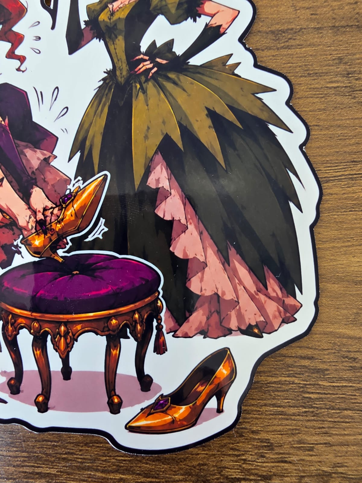 Cinderella Inspired Step Sisters Hellverse Glossy Vinyl Die Cut Sticker | 2 Sizes Available