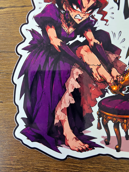 Cinderella Inspired Step Sisters Hellverse Glossy Vinyl Die Cut Sticker | 2 Sizes Available