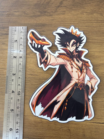 Cinderella Inspired Prince Hellverse Glossy Die Cut Sticker | 2 Sizes Available
