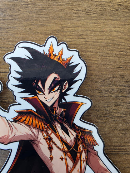 Cinderella Inspired Prince Hellverse Glossy Die Cut Sticker | 2 Sizes Available
