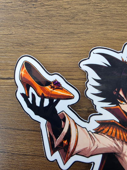 Cinderella Inspired Prince Hellverse Glossy Die Cut Sticker | 2 Sizes Available