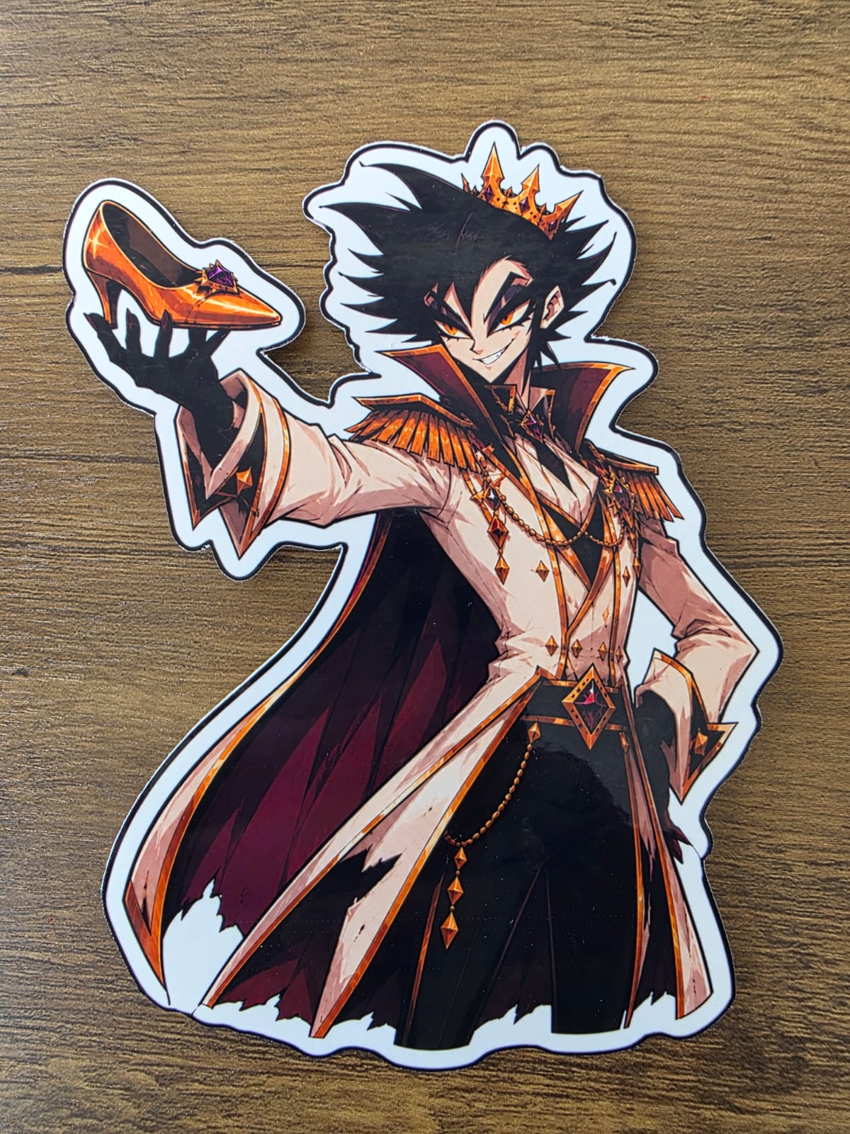 Cinderella Inspired Prince Hellverse Glossy Die Cut Sticker | 2 Sizes Available