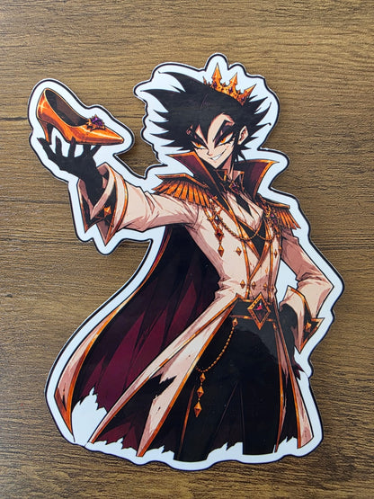 Cinderella Inspired Prince Hellverse Glossy Die Cut Sticker | 2 Sizes Available
