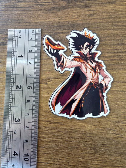 Cinderella Inspired Prince Hellverse Glossy Die Cut Sticker | 2 Sizes Available