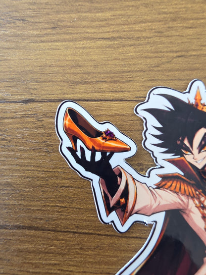 Cinderella Inspired Prince Hellverse Glossy Die Cut Sticker | 2 Sizes Available