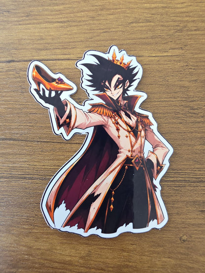 Cinderella Inspired Prince Hellverse Glossy Die Cut Sticker | 2 Sizes Available