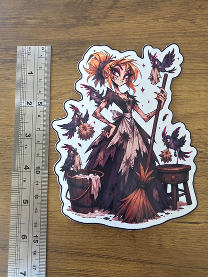 Cinderella Inspired Hellverse Glossy Vinyl Die Cut Sticker | 2 Sizes Available