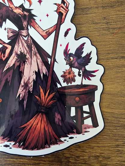 Cinderella Inspired Hellverse Glossy Vinyl Die Cut Sticker | 2 Sizes Available