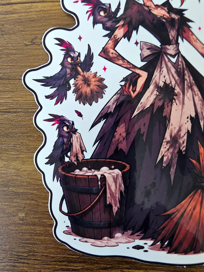 Cinderella Inspired Hellverse Glossy Vinyl Die Cut Sticker | 2 Sizes Available