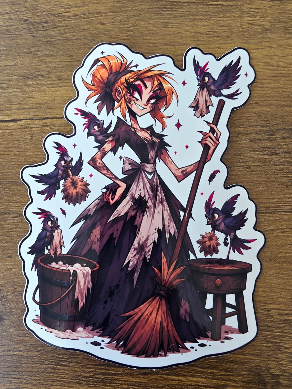 Cinderella Inspired Hellverse Glossy Vinyl Die Cut Sticker | 2 Sizes Available