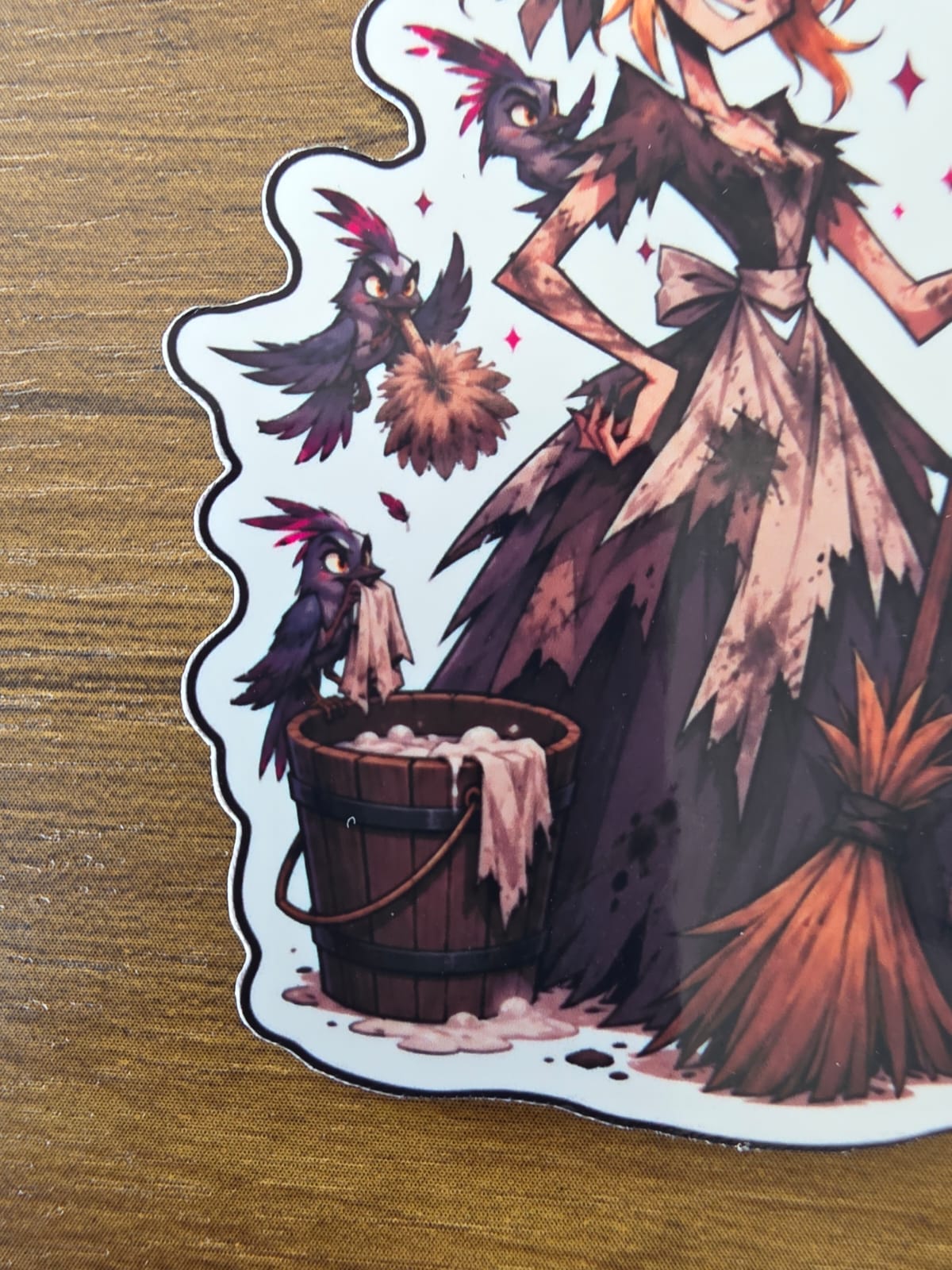 Cinderella Inspired Hellverse Glossy Vinyl Die Cut Sticker | 2 Sizes Available
