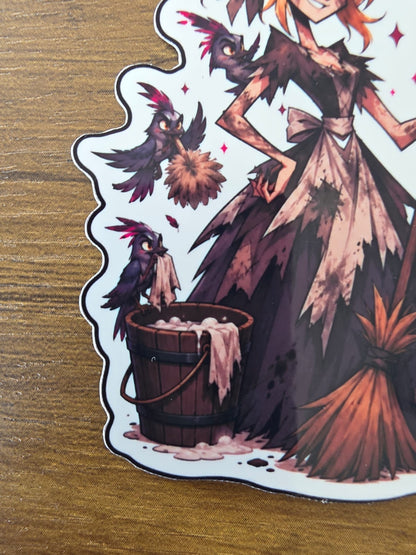 Cinderella Inspired Hellverse Glossy Vinyl Die Cut Sticker | 2 Sizes Available