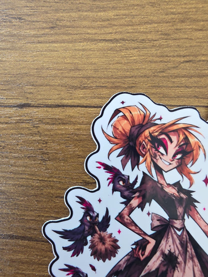Cinderella Inspired Hellverse Glossy Vinyl Die Cut Sticker | 2 Sizes Available