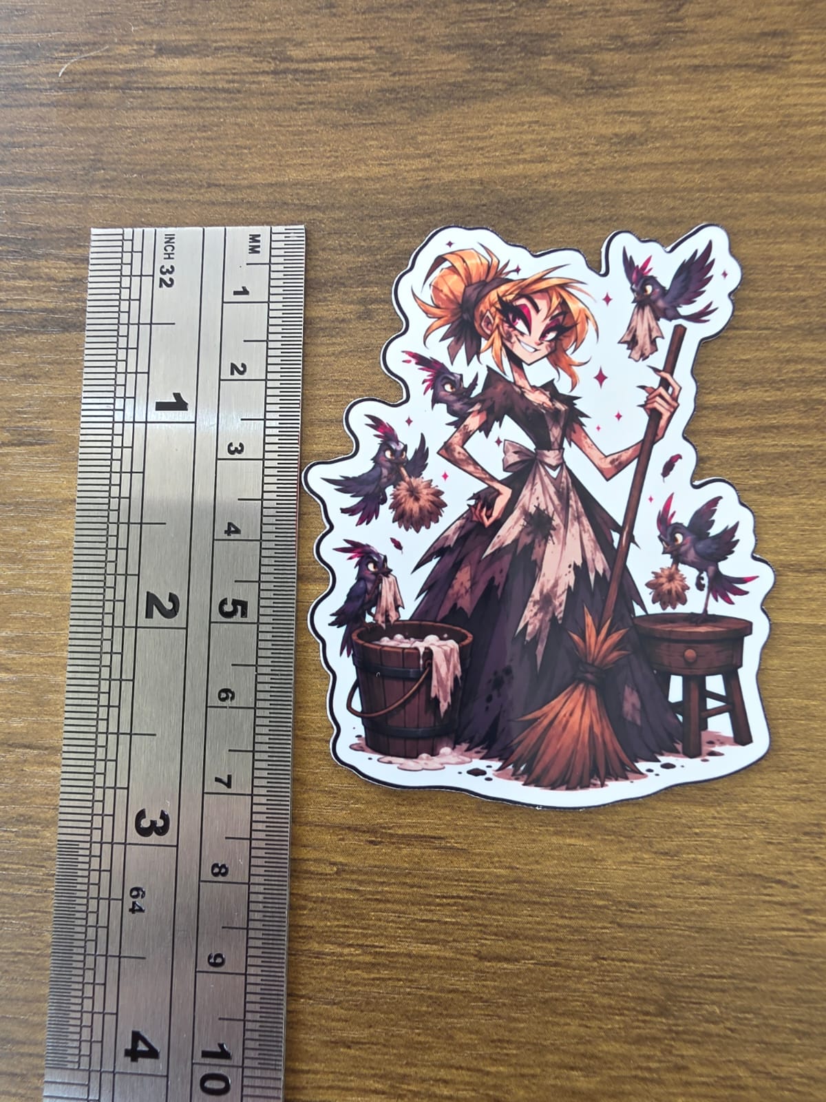 Cinderella Inspired Hellverse Glossy Vinyl Die Cut Sticker | 2 Sizes Available