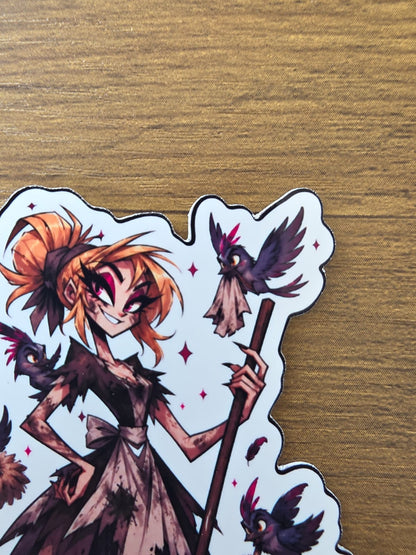 Cinderella Inspired Hellverse Glossy Vinyl Die Cut Sticker | 2 Sizes Available
