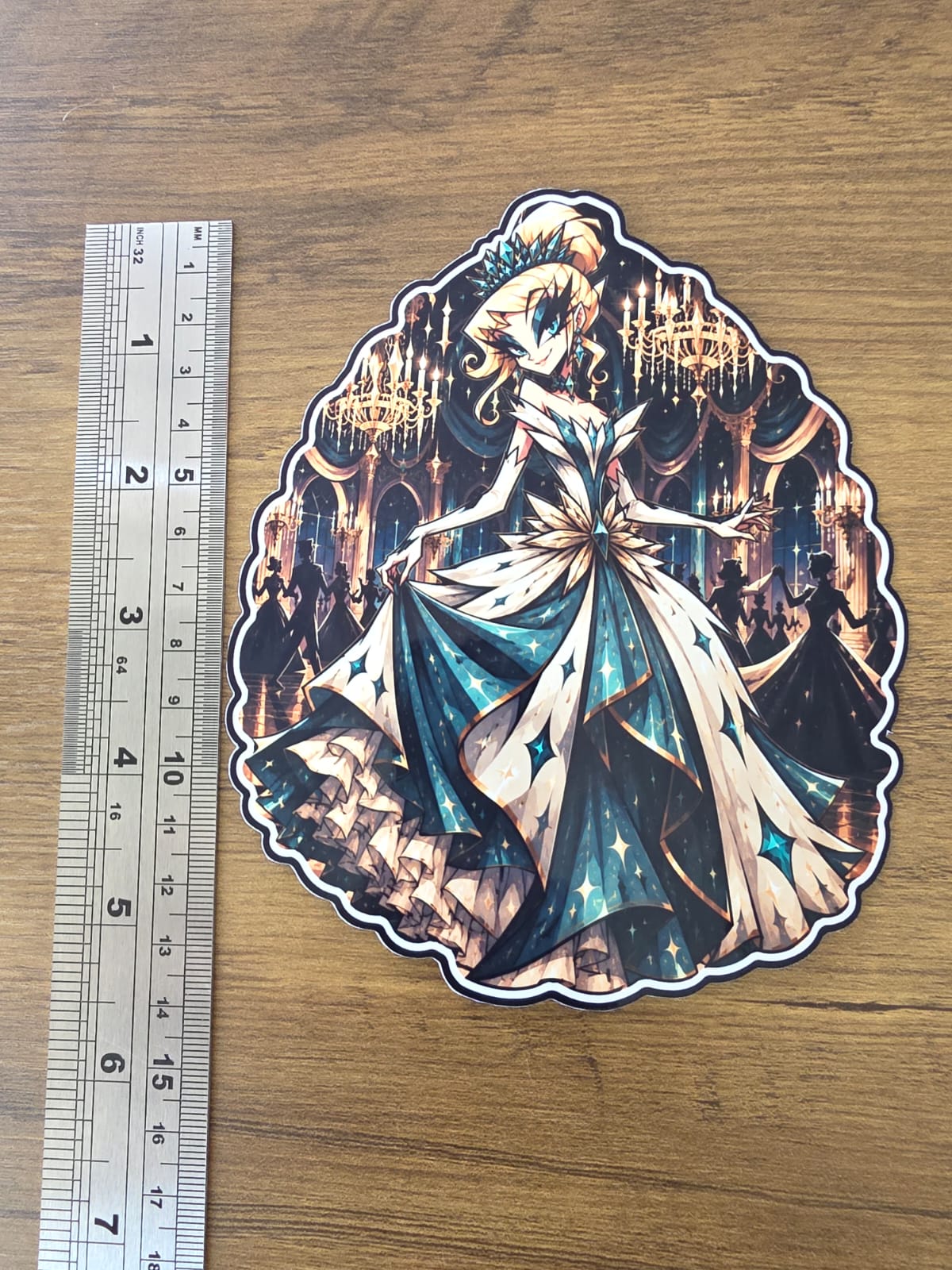 Cinderella Inspired Hellverse Glossy Vinyl Die Cut Sticker | 2 Sizes Available