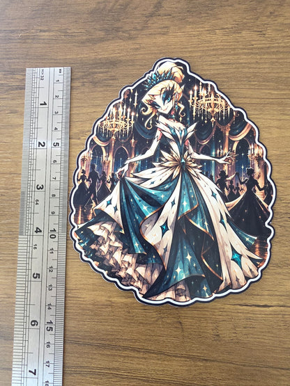 Cinderella Inspired Hellverse Glossy Vinyl Die Cut Sticker | 2 Sizes Available