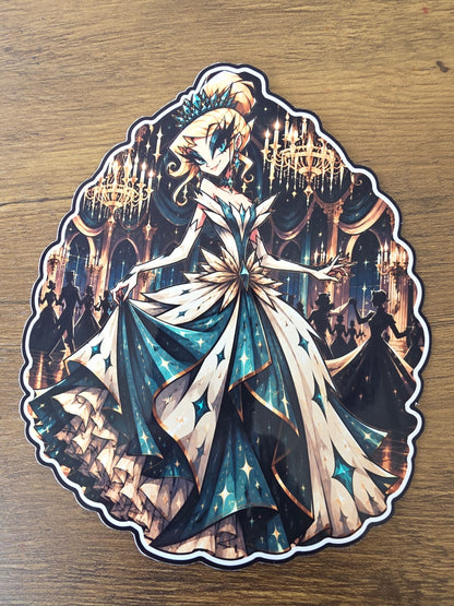 Cinderella Inspired Hellverse Glossy Vinyl Die Cut Sticker | 2 Sizes Available