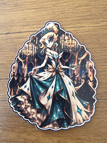 Cinderella Inspired Hellverse Glossy Vinyl Die Cut Sticker | 2 Sizes Available