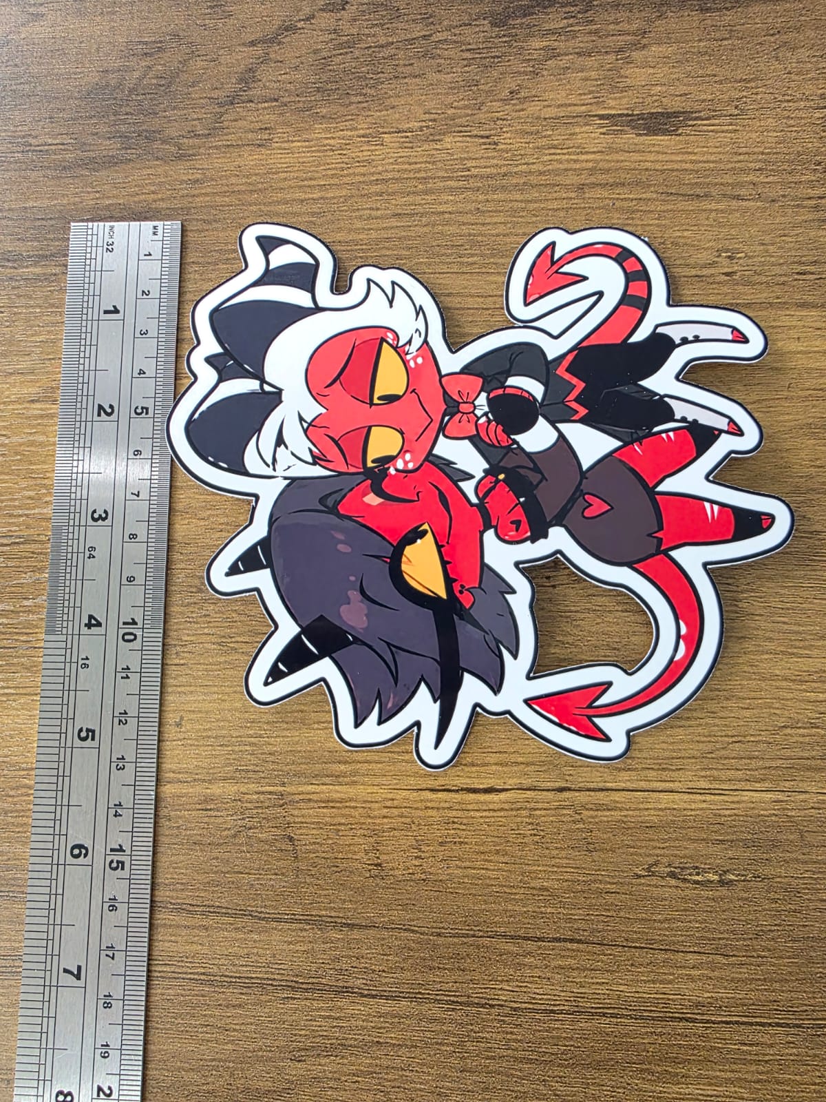 Helluva Boss Inspired Moxxie & Millie Glossy Vinyl Die Cut Sticker | 2 Sizes Available